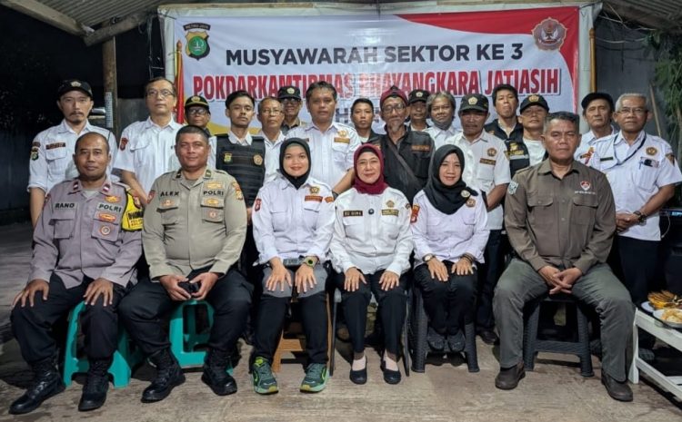 Polsek Jatiasih Hadiri Giat Musyawarah Pokdarkamtibmas Jatimekar Jatiasih: Pemilihan Ketua Baru Berjalan Lancar
