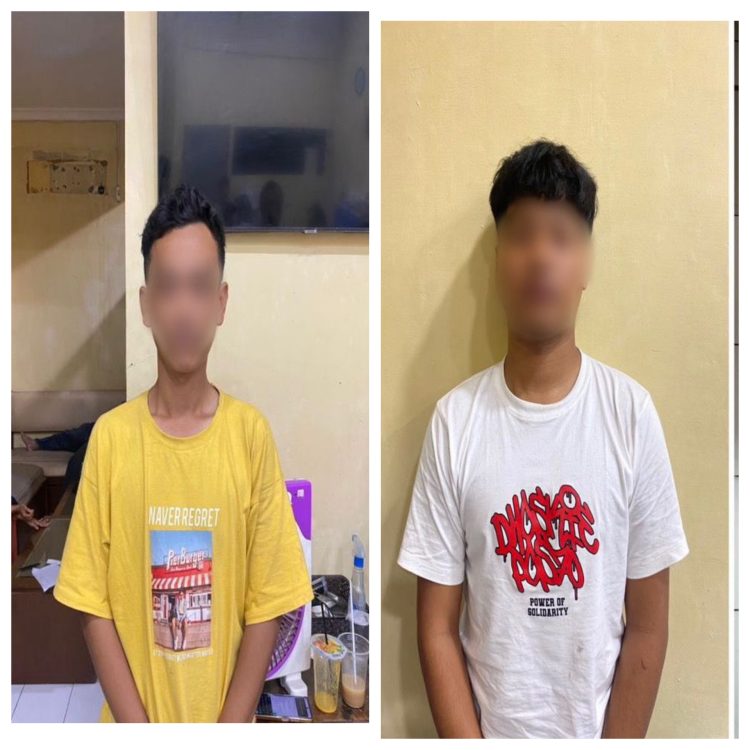Tim Patroli Raimas Macan Kumbang 852 Polresta Cirebon Amankan Dua Pemuda Membawa Sajam