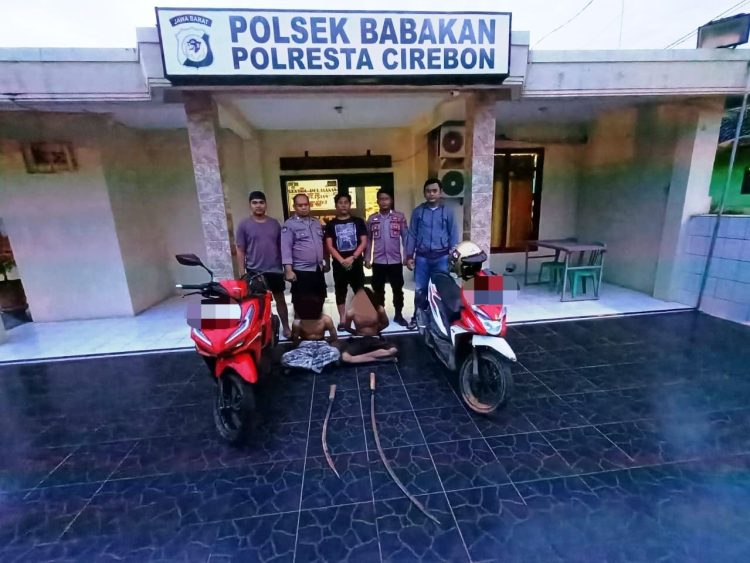 Polsek Babakan Polresta Cirebon Amankan 2 Pelaku Diduga Hendak Tawuran Konten melalui Medsos