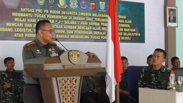 Kodim 0614/Kota Cirebon Gelar Latihan TFG Dalam Rangka Antisipasi Bencana Di Wilayah Kota Cirebon