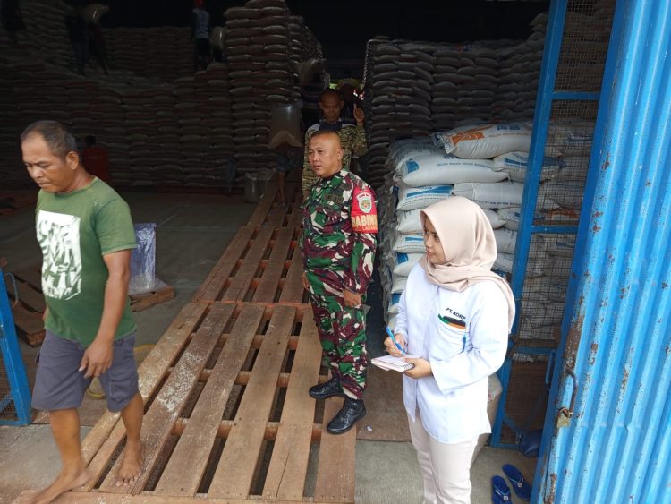 Babinsa Larangan Monitoring Pengadaan Stok Beras Bulog, dan Sosialisasi Jual Gabah ke Bulog.