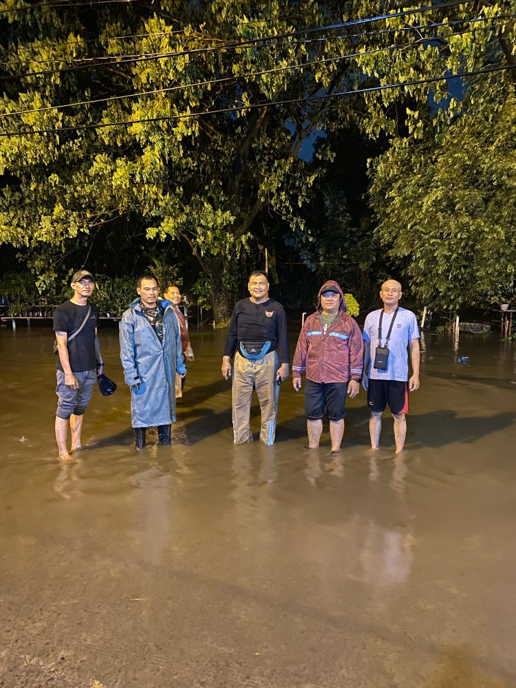 Sinergitas 3 Pilar Laksanakan Pemantauan Genangan Air di Wilayah Kelurahan Mustikajaya