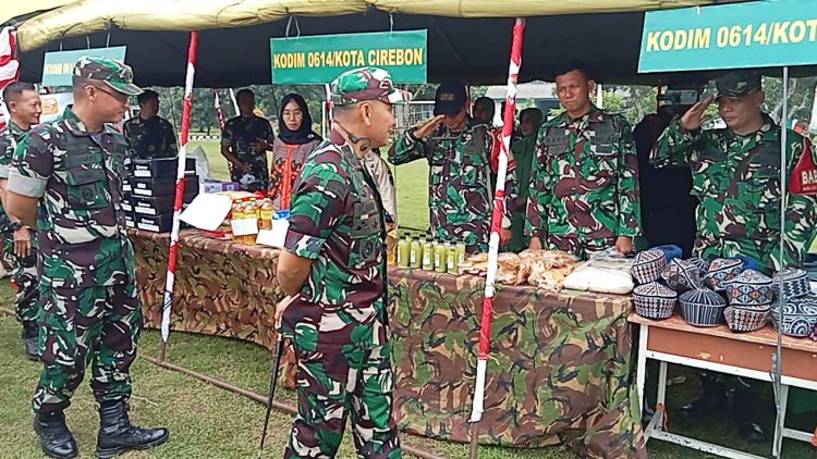 Stand Kodim 0614/Kota Cirebon, Meriahkan Kegiatan Bazar Murah Ramadhan.