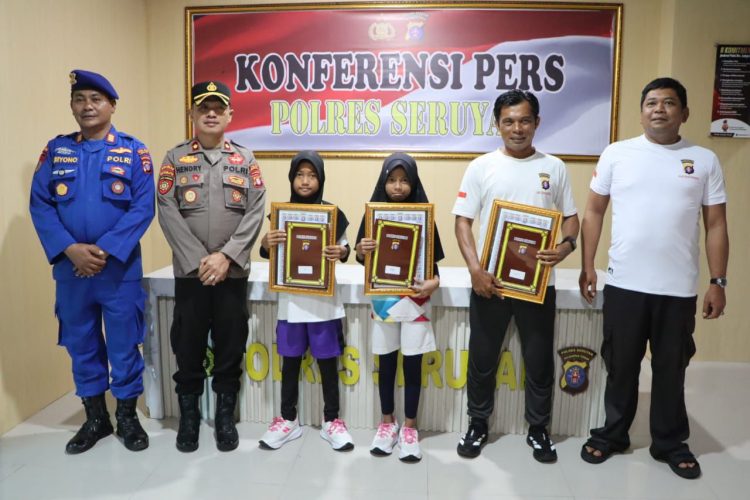 Dukung Pelajar di Dunia Olahraga, Polres Seruyan Beri Penghargaan 2 Atlet Muda Berprestasi