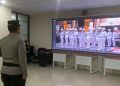 Kapolres Bersama PJU Polres Metro Bekasi Kota Mengikuti Upacara Nilai-Nilai Leluhur Tribarata Pembinaan Tradisi Hari Bhayangkara ke-79 Via Zoom