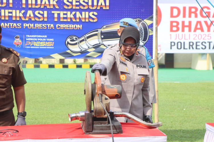 Polresta Cirebon Musnahkan 2.449 Knalpot Bising, Tegaskan Komitmen Wujudkan Ketertiban Lalu Lintas dan Kenyamanan Warga