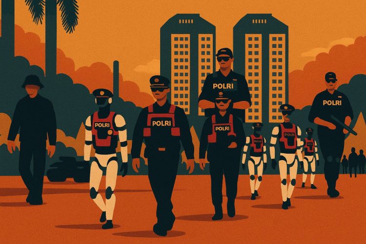 POLRI PERKENALKAN 30 ROBOT PIONIR DALAM DEFILE HARI BHAYANGKARA KE-79