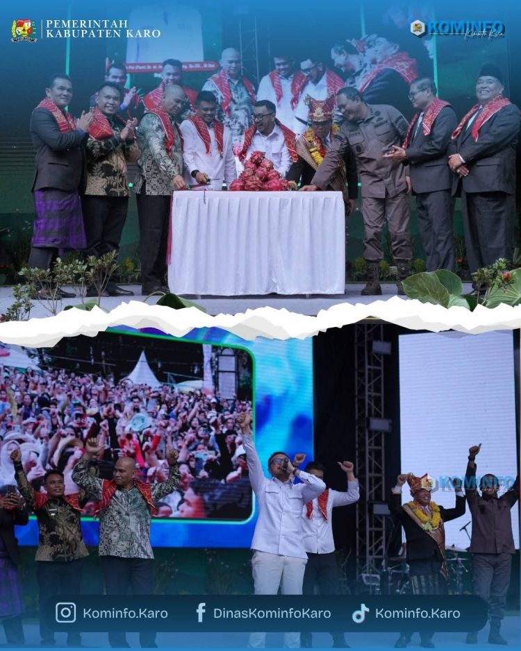 Wamen Kebudayaan RI Giring Ganesha Resmi Membuka Festival Bunga dan Buah Karo 2025