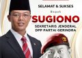 DPC GERINDRA KENDAL UCAPKAN SELAMAT KEPADA SUGIONO, SEKJEN DPP GERINDRA YANG BARU