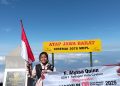 Alyssa Salah Seorang Putri Keluarga Besar Kodim 0614/Kota Cirebon Taklukkan Gunung Ciremai, Kibarkan Merah Putih.