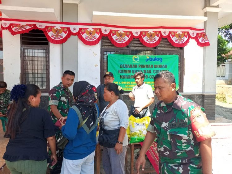 KORAMIL 0620-03/TALUN GELAR GERAKAN PANGAN MURAH DI DESA WANASABA KIDUL
