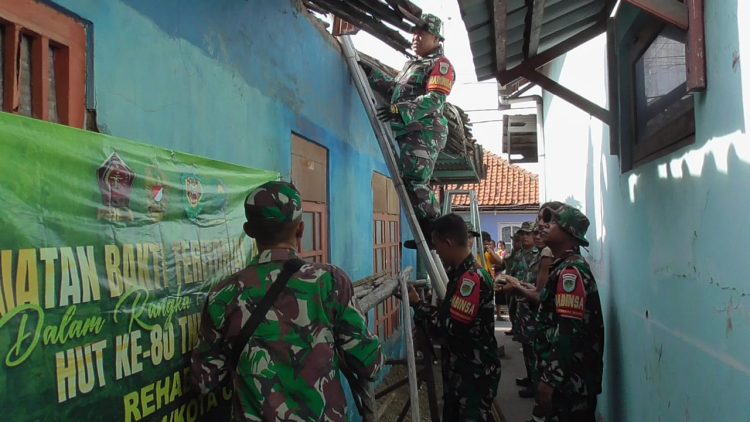 Kodim 0614/Kota Cirebon Gelar Perehaban Rumah Layak Huni dalam Rangka HUT ke-80 TNI Tahun 2025.