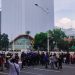 Brimob Polda Metro Jaya Amankan Aksi Unjuk Rasa di Silang Monas Barat Daya