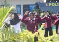 Meriahkan HUT Polwan ke-77, Polresta Cirebon Gelar Olahraga Bersama 
