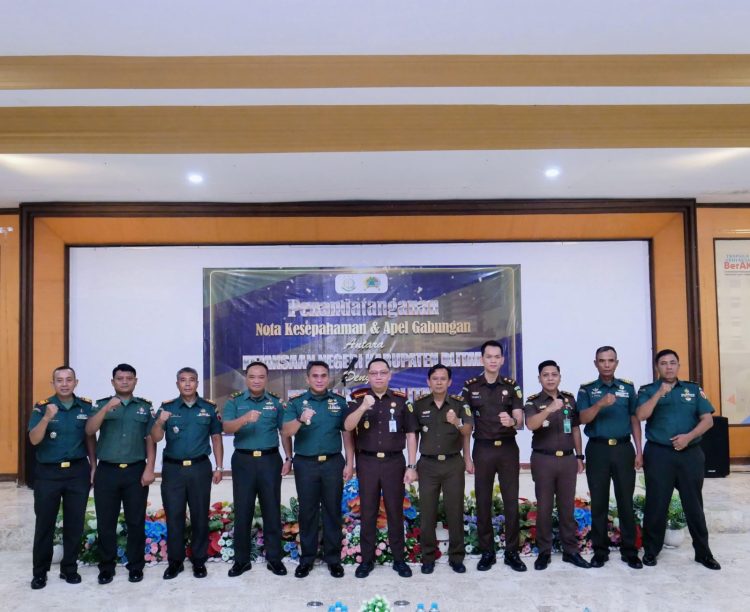 Tingkatkan Sinergitas, Kodim 0808 dan Kejari Kabupaten Blitar Teken Perjanjian Kerja Sama