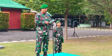 Kodim 0614/Kota Cirebon Gelar Upacara Bendera Rutin Bulanan Tanggal 17.