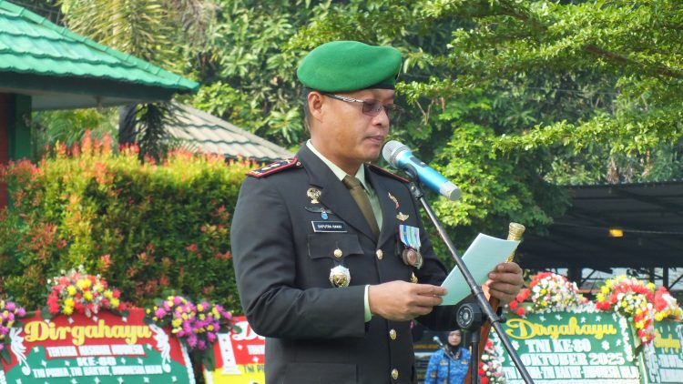 Dandim 0614/Kota Cirebon : Perkokoh Pengabdian Kepada Negara dan Rakyat Indonesia, Pada Upacara Peringatan HUT ke-80 TNI Tahun 2025.