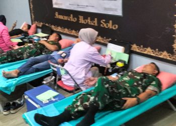 Setetes Darah Prajurit Untuk Kehidupan, Danramil 03/Serengan Donorkan Darah