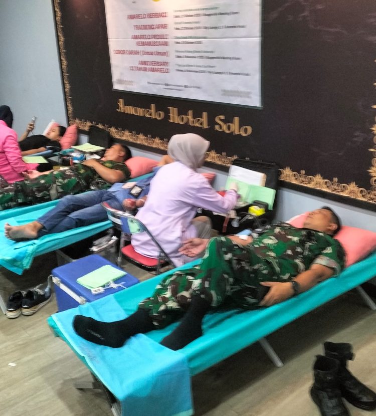 Setetes Darah Prajurit Untuk Kehidupan, Danramil 03/Serengan Donorkan Darah