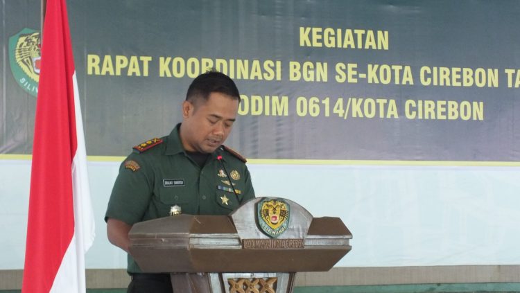 Kodim 0614/Kota Cirebon Gelar Rapat Koordinasi BGN Se-Kota Cirebon.