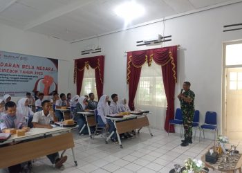 Pgs Kasdim 0614/Kota Cirebon Jadi Narasumber Pembinaan Kesadaran Bela Negara Tahun 2025
