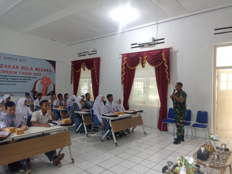 Pgs Kasdim 0614/Kota Cirebon Jadi Narasumber Pembinaan Kesadaran Bela Negara Tahun 2025