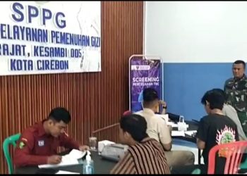 Babinsa Kel. Drajat Monitoring Screening Kesehatan Calon Relawan SPPG Program MBG.