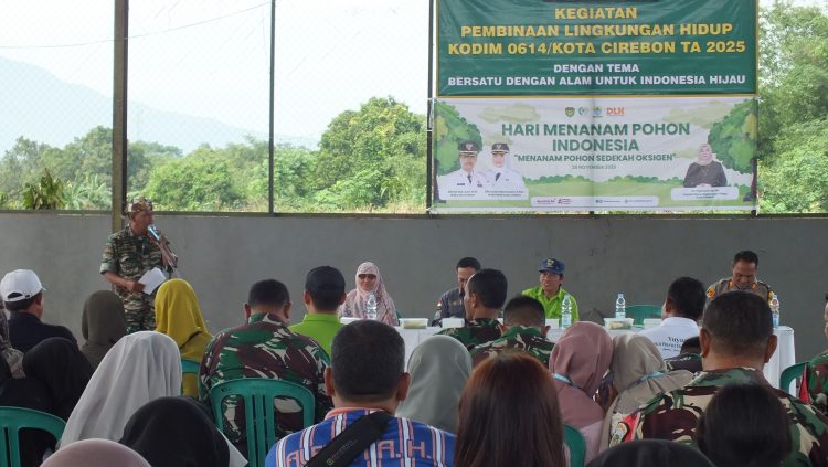 Kodim 0614/Kota Cirebon dan DLH Gelar Aksi Tanam Seribu Pohon Peringati Hari Menanam Pohon Indonesia 2025